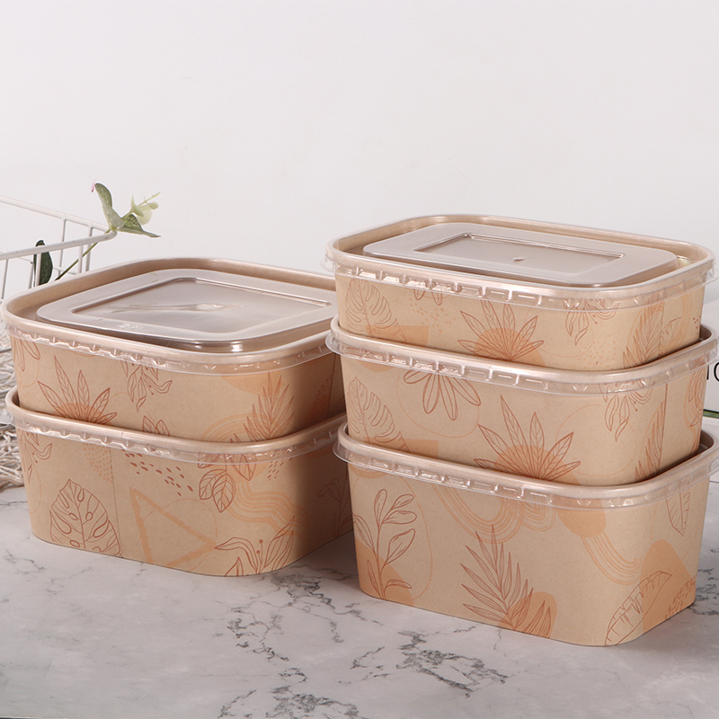 Bát giấy hình chữ nhật và hình vuông